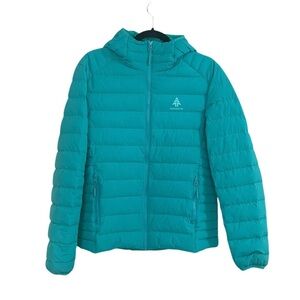 WOODS Women's Down Puffer Jacket Medium Lake Blue